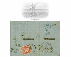 Romanian Post, Treaty with Russia; 1869 (Dec 18): Cover front from ...