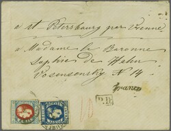 Romanian Post, Treaty with Austria; 1870ca (Dec): Envelope from ...