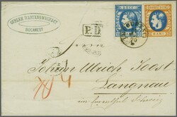 Romanian Post, Treaty with Austria; 1870 (Nov 11): Cover from ...