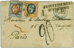 Romanian Post, Treaty with Austria; 1869 (June 8): Underpaid Envelope ...