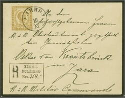 Second Printing 1883/90: 15 Nkr. ochre, perf. 12, a used example in a ...