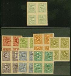 Postage Dues 1895: Complete set of Plate Proofs for the eight values, ...