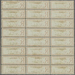 1907: (2 ch.) red perforated Registration Labels issued for Newspaper ...