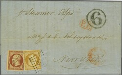 Transatlantic mail between France and the USA and vice versa - ...