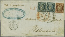 Transatlantic mail between France and the USA and vice versa - Havre ...