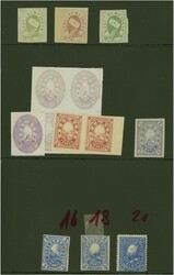 1868/84ca.: Hotelpostmarken, Belalp, Maderanerthal, Rigi-Scheideck, ...