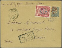 Sanjak of Djebel Lubnan - Behamdoun / Bhamdun 1916: Turkey 1 pi. blue ...