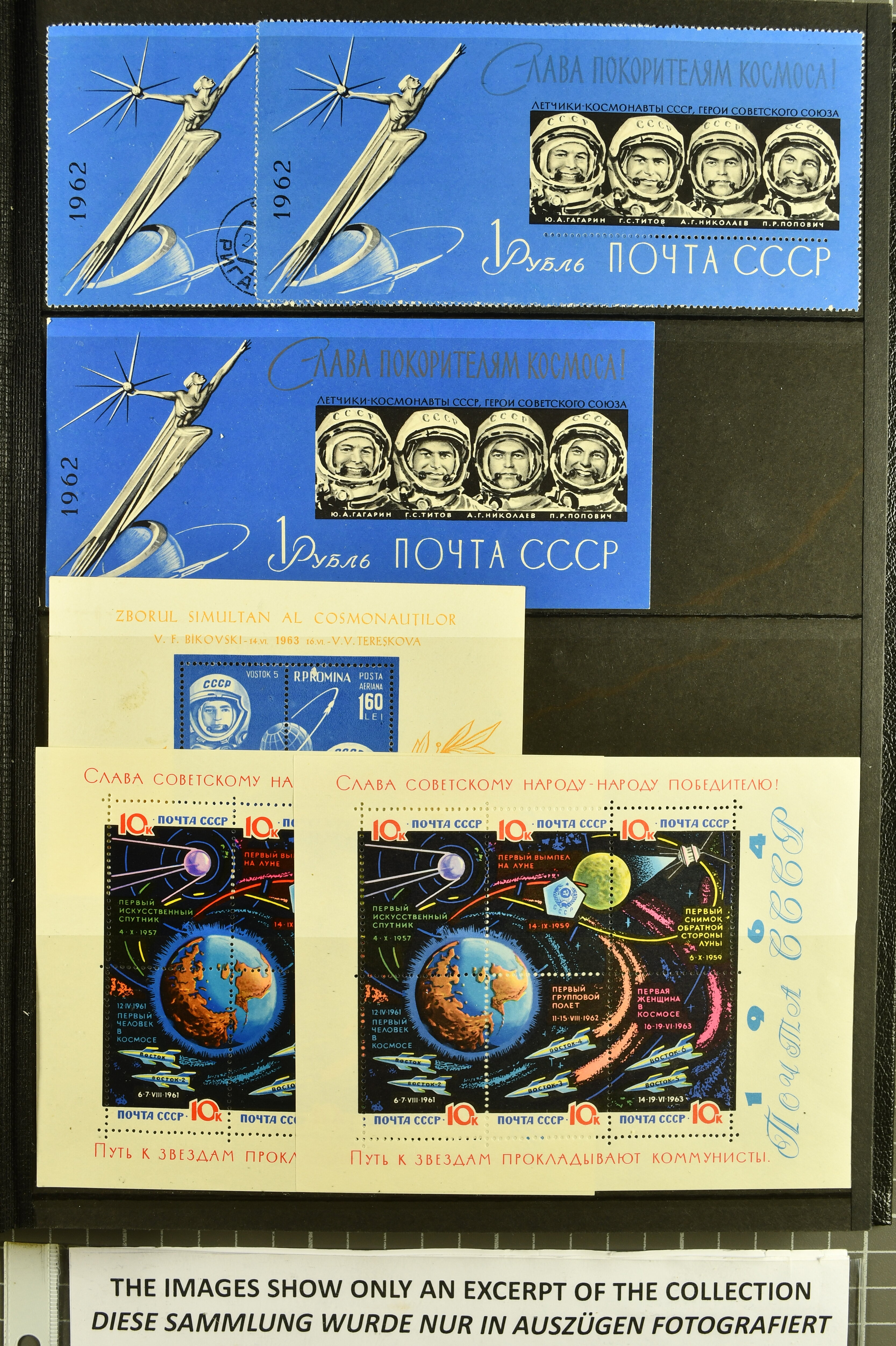 1910/2000ca.: Collection comprising 4 albums with souvenir sheets and ...