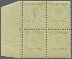 Admiralty Official 1903 (April 1): 2 d. yellowish-green &amp; ...