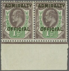 Admiralty Official 1903 (April 1): 1½ d. dull purple & green, an ...