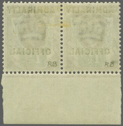 Admiralty Official 1903 (April 1): 1½ d. dull purple & green, an ...