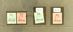 Official stamps 1896/1903: Interesting selection of 29 adhesives in ...