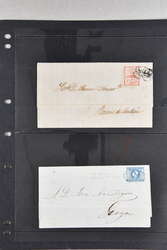 1858/84ca: Lot eight primarily used adhesives and two Latim America ...