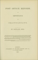 1837: "Post Office Reform; its Importance and Practicability" by ...