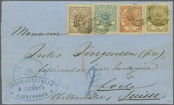 Postal routes to Switzerland; 1868 (July 16): Cover from Copenhagen ...