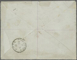 1867: 4 d. carmine (Type B, 18 mm.), a used example with 1876 1 s. ...