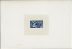 1888 10 c. Blue Issue 1888: 10 c. blue, large hybrid die proof on ...