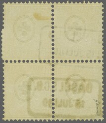 1864: 1 Fr. goldbronze im Viererblock, farbfr. und fehlerfrei gez., ...