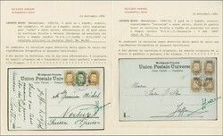 Russian Post Offices in the Levant 1909: Group two Picture Postcards, ...