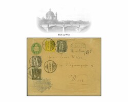 Österreich-Ungarn 1882: 15 Rp. gelb und 5 Rp. schwarzbraun auf ...