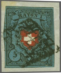 Ohne Kreuzeinfassung: Type 11, farbfr. und breit- bis überrandig, ...