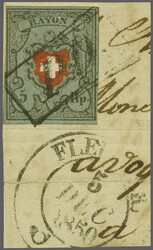 Ohne Kreuzeinfassung: Type 37, farbfr. und voll- bis überrandig, ...