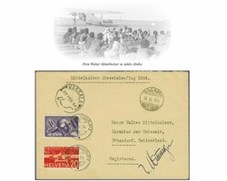 Mittelholzer Abessinienflug 1934 (2. bis 23. Feb.): Brief frankiert ...