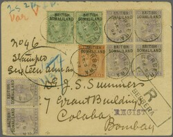 First Issue, Overprinted at top 1903 (June 1): India ½ a. ...