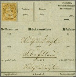 1872: 20 Rp. orange, farbfr. und fehlerfrei gez., gestochen klar und ...