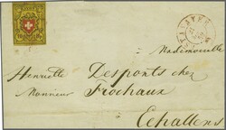 Stein B: Type 11 l/u auf dickem sog. "Kartonpapier", farbfr. und ...