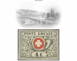 Waadt 4, farbfrisch und gut- bis breitrandig (rücks. dünne Stelle, ...