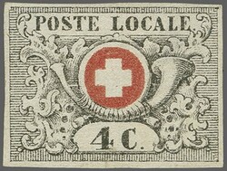 Waadt 4, farbfrisch und gut- bis breitrandig (rücks. dünne Stelle, ...