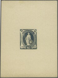 1904: Stehende Helvetia 40 Rp., Einzelabzug vom Urstich mit ...