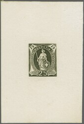 1905: Stehende Helvetia 25 Rp., Einzelabzug vom Urstich mit ...