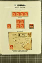 1907/41 (ca.): Teilsammlung Helvetia mit Schwert inkl. K/Z/S, ...