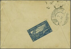 1898: 25 b. blue, single example used on 1906 cover to Constantinople ...