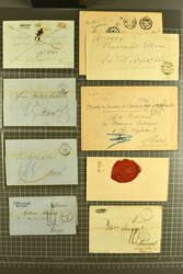 1836/1905: Group of pre-stamp or stampless covers/entire letters (16) ...