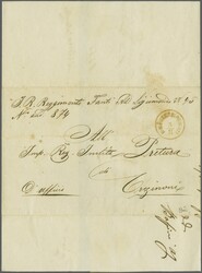 Austrian Fieldpost during the Crimean War 1855 (July 31): Military ...