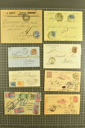 1821/1944: Group of 64 covers all addressed to Switzerland incl. ship ...