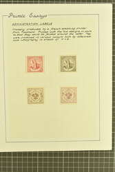1862/64c.: Selection of private Essays (67) on leaves incl. a few ...