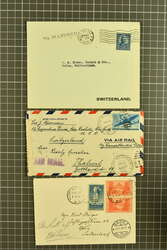 1840/1945C.: Covers / entire letters to Switzerland (39) from ...