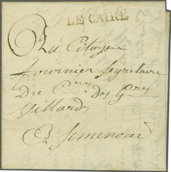 1800 (Oct 12): Entire letter from Cairo to Samanud dated 20 ...