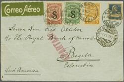 Scadta 1927 (15. Nov.): Briefvorderseite ab "Zürich 12 Neumünster ...