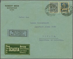 Scadta, Golddollar-Ausgabe 1930 (23. Juni): Brief frankiert mit ...