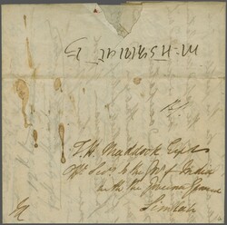 1st Afghan War / Occupation of Kabul 1839 (Sept 15): Entire letter ...