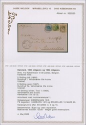 Postal Routes to Belgium; 1865 (March 13): Envelope from Copenhagen ...