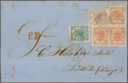 Mail routes to Belgium; 1867 (Aug 31): Entire letter from Nyborg to ...