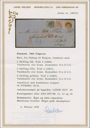 Mail routes to Belgium; 1869 (Oct 18): Entire letter from Nyborg to ...