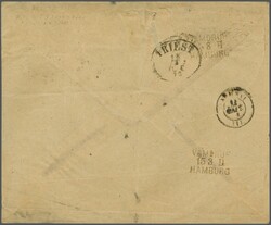 Postal routes to Greece; 1872 (March 15): Envelope from Kolding to ...