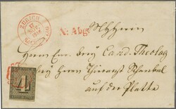 Zürich 4, Type V, farbfrisch und allseits breit- bis überrandig ...